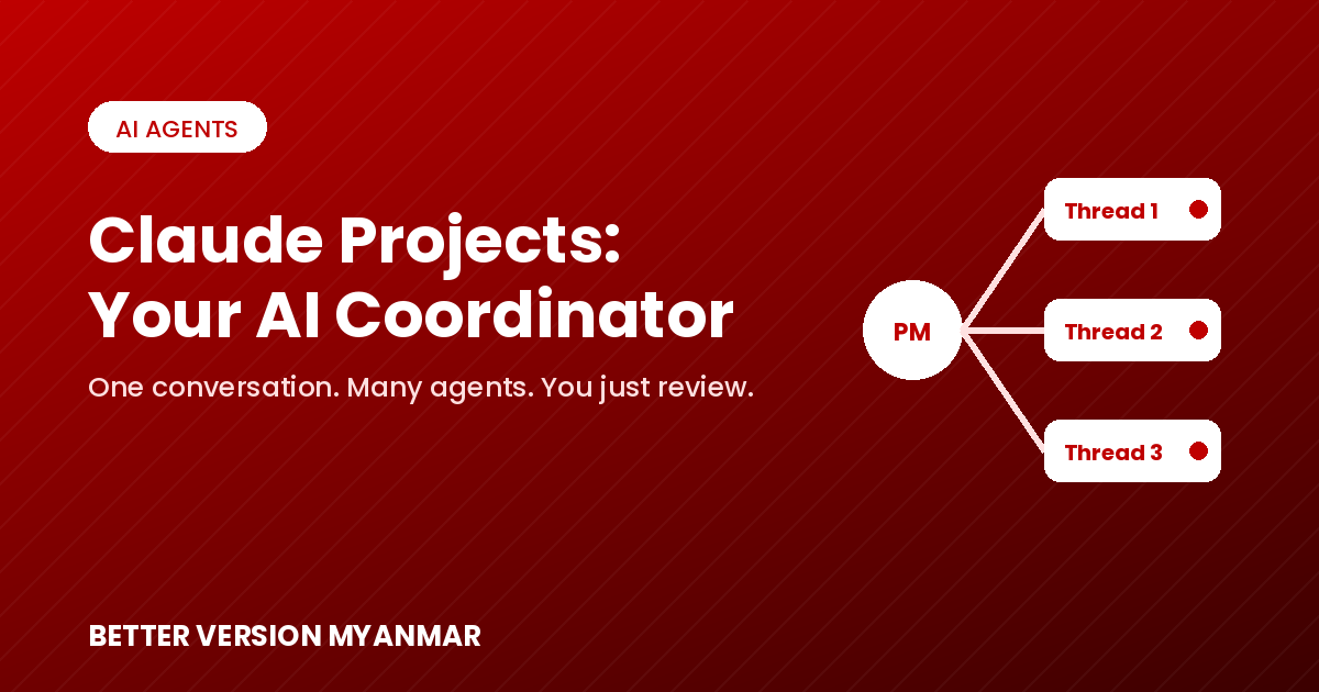 Claude Projects — AI Agent တွေကို ကိုယ်စား စီမံပေးမယ့် Coordinator ဆိုတာ ဘာလဲ